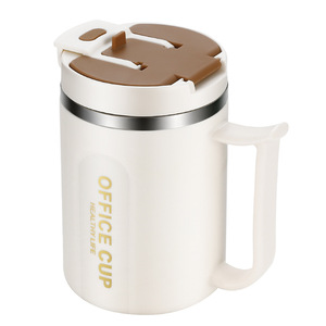 Office Cup 304 Stainless Steel Mug With Lid And Spoon Insulated Coffee Cup For Office Use - Product Image 5