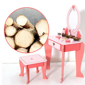 Nuevo tocador de madera rosa <span class=keywords><strong>para</strong></span> <span class=keywords><strong>niñas</strong></span> de color blanco con espejo y taburete, artilugios ricos, tocador <span class=keywords><strong>para</strong></span> niños, muebles, Juguetes - Product Image 3
