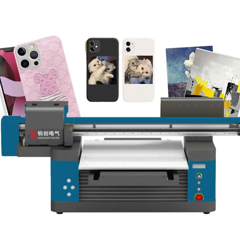 factory direct uv6090 desktop 60*90cm round object uv flatbed printer with embossed 3D effect uv printing machine