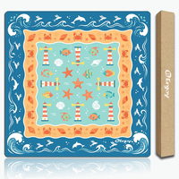Tapis de Mahjong de plage en néoprène, 33 pouces, impression personnalisée, inodore, antidérapant, livraison directe d'usine DDP USA, luxe