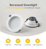 YIMMET Cyclone 7'' Luminaire LED encastré en aluminium - Température de couleur 3000K/4000K/6000K, Angle de faisceau 90°, Garantie 5 ans, Durable