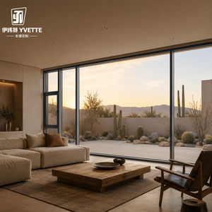 Fenêtre coulissante en aluminium sur mesure, cadre fin et étroit pour une vue panoramique, structure en alliage stable pour la construction de maisons modernes - Product Image 1
