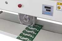 Nouveau routeur de dépanellage de PCB HMF505, fraise à rainures en V haute efficacité avec pompe et moteur PLC pour l'assemblage SMT et LED CMC