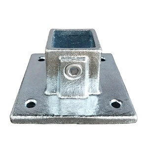 40x40mm doble capa galvanizada A176F <span class=keywords><strong>DM</strong></span> hierro fundido maleable abrazadera de llave estructural conector de tubo cuadrado accesorios de tubería-1 pieza - Product Image 1
