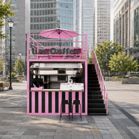 Conteneur mobile de 10 pieds pour restauration rapide, mini-bar à café, design moderne, conteneur maritime modifié pour l'extérieur, cafés, boutiques éphémères