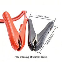 Cable de extensión de cobre puro de 12V/24V con pinza de cocodrilo a enchufe hembra para encendedor de cigarrillos, cable de alimentación de emergencia para coche, para inflador de neumáticos