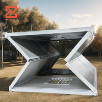 Maison en conteneur pliable de style design industriel avec 2 chambres à coucher en acier à capsule minuscule et panneau sandwich
