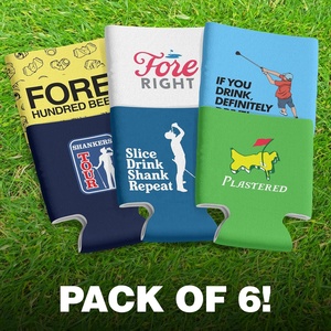 Raffreddatori per Lattine da Golf in Neoprene, Portabottiglie Divertenti, Ottimo Regalo Personalizzato per Tornei di Golf - Product Image 6