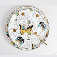 Haute qualité De Luxe peint à la main d'or porcelaine dîner ensemble pour le mariage