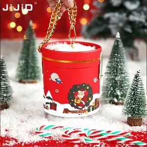 Jijid Eco-Vriendelijk Gerecycled Materiaal Kleine Kerst Papier Snoep Geschenkverpakking Voor Decoratie Kerstavond