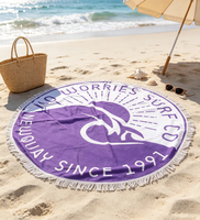 Wholesale Spot Round Microfiber Suede Beach Towels Can Be Customized in Patterns and Sizes Microfiber Beach Towels
