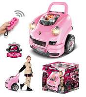 Voiture télécommandée inspirée du monde des sciences, techniques, et ingénieries (STEM) pour les jeunes apprenants, avec simulation dynamique des phares et réponses sonores adaptées à l'âge.
