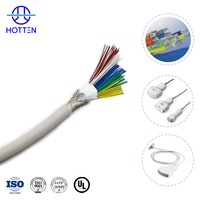 Câble de sonde à ultrasons médical 160C X42AWG OD = 6.4mm Câble coaxial en mousse physique à gaine en silicone Micro