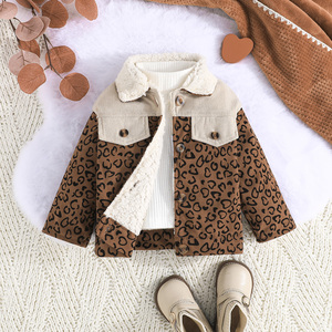 Veste décontractée d'hiver pour bébés filles, écologique, tendance, doublure en peluche imprimée, épaisseur standard, vente en gros d'usine - Product Image 1