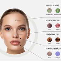 Analyseur de peau 3D portable IA 2026, miroir scanner facial, appareil photo de peau portable, écran 15,6 pouces, compatible IT/US, usage commercial