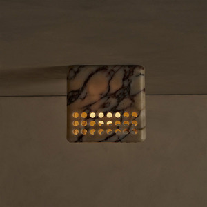 Plafonnier carré en marbre naturel, LED, commande par interrupteur filaire, pour villa, hôtel, couloir, entrée - Product Image 4
