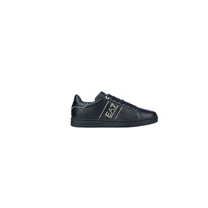 ZAPATILLAS HOMBRE 100% CUERO EA7 TRANSFER COATING SPLIT LEATHER 100% negro, dorado - Product Image 1