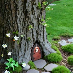 6 pièces/ensemble en <span class=keywords><strong>bois</strong></span> fée porte <span class=keywords><strong>jardin</strong></span> arbre décoration ornements en <span class=keywords><strong>bois</strong></span> décor extérieur jardins - Product Image 2