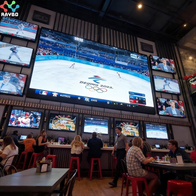 RAYBO Indoor COBP1.56 LED Display Screen Small pixel Pitch High-definition Video Wall for Sports Bars Live Streaming