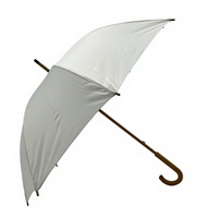 Parapluie droit manuel à ouverture et fermeture intégrale en tissu pongé 190T avec logo personnalisé, idéal pour la pluie, le soleil, les voyages et comme cadeau.