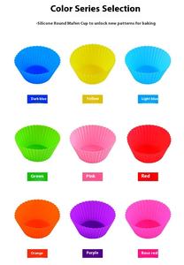 Taza redonda resistente a altas temperaturas para magdalenas, molde para pasteles, grado alimenticio, tazas de postre para hornear pudín DIY hechas de silicona - Product Image 6