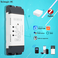 Module de relais récepteur RF 433 MHz Scimagic 2CH AC 85-250V Zigbee pour interrupteur intelligent à télécommande pour la domotique