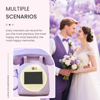 Vintage Antique Phone HD 1080P Vidéo/Audio Livre d'or pour mariage Livre d'or Enregistreur Cadeau unique