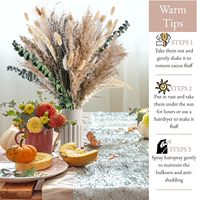 80 PCS Rumput Pampas Kecil Alami Vas Kaca Bunga Kering Buket Lavender Eucalyptus Dekorasi Meja Boho Rustic