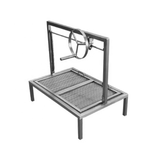 Parrilla rectangular de hierro fundido para parrilla de carbón, hornillo personalizado para pollo con brocheta giratoria - Product Image 2