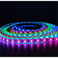 Bande lumineuse LED intelligente WS2812 Pixel RGB 60 LED/m, adressable, flexible, bande lumineuse magique, pleine couleur, 5v 12v, étanche
