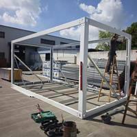 Maisons modulaires préfabriquées en conteneurs en bois, 10 pieds, 20 pieds, 40 pieds, design portable et démontable, unités de bureau, de chambre et d'hôtels