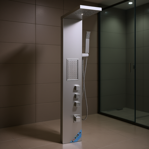 Panel de Ducha de Acero Inoxidable con 3 Modos de Lluvia y Masaje, Montaje en Pared, Diseño Contemporáneo - Product Image 2