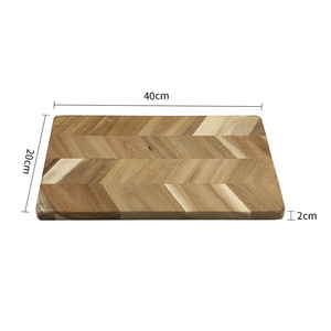Tabla de cortar de madera de acacia, rectangular, 40x20x2cm, para cortar frutas, verduras, pan y pizza - Product Image 3