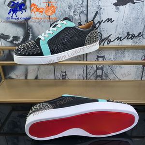 Chaussures décontractées rétro de marque pour hommes et femmes, légères, en cuir véritable, avec doublure de luxe et paillettes, style Louboutin - Product Image 5