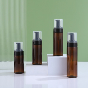 בקבוק קוסמטי PET בצבע ענבר 150ml 5oz עם משאבת קצף 42mm - Product Image 2