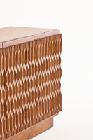 Armoire à grain vertical minimaliste marron de style campagnard français, adaptée au salon