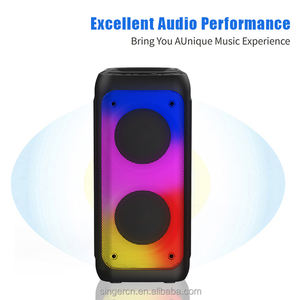 JBK-4218 Haut-parleur portable de karaoké, grandes enceintes pour DJ en extérieur, double haut-parleur Bluetooth de 4 pouces avec micro pour karaoké familial - Product Image 2