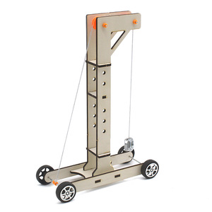 Kit scientifique en bois Gravity Car 2 pour enfants de 7 à 9 ans, jouet éducatif à commande manuelle, forme géométrique, projet STEM - Product Image 2