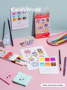 Juego de Lápices de Colores de Fibra Soluble en Agua <span class=keywords><strong>CARAN</strong></span> DACHE Serie KAWAII para Estudiantes Profesionales y Principiantes, Uso con Acuarelas - Product Image 3