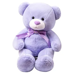 Мягкая игрушка-животное, мишка, милая плюшевая мягкая Лаванда, фиолетовый Пасхальный кролик, плюшевый мишка, Детская плюшевая подушка, игрушка
