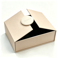 Boîte cadeau rigide pliable personnalisée avec logo en feuille d'or, en carton rigide de luxe, auto-érectible, à double porte magnétique, recyclée