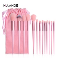 Laimaange — ensemble de cheveux synthétiques, ensemble de maquillage rose tendance, Logo personnalisé et brosse cosmétique