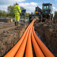 Tuyau ondulé MPP de qualité industrielle, tube en polypropylène modifié pour les systèmes de protection des câbles haute tension