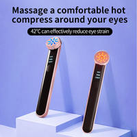 SHOmfrs Trending Beautyproducten 2026 Vibrerende Verwarmende Oogmassager Anti-rimpel Mini LED Licht Anti-verouderings Massagepen