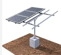 Système de montage de support de panneau Pv en acier galvanisé commercial résidentiel extérieur Montage au sol solaire unipolaire