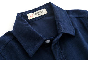 Chemise pour garçons en flanelle de coton à col en velours côtelé de couleur unie, style gentleman, de Ganesh Kids, disponible en ligne en Inde - Product Image 5