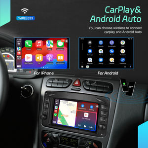 Podofo 7 ''6 + 128GB Android <span class=keywords><strong>autoradio</strong></span> stéréo pour <span class=keywords><strong>mercedes</strong></span>-benz CLK/W209 E-W210 Clase <span class=keywords><strong>C</strong></span>/W203 SLK/W170 sans fil Carplay/AA - Product Image 4