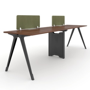 Guangzhou <span class=keywords><strong>BERSON</strong></span>, gran oferta, marco de escritorio de ordenador de oficina de cuatro asientos con ranura para Cable, patas de mesa de Metal - Product Image 1