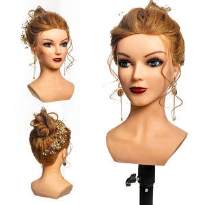 Cabeza <span class=keywords><strong>de</strong></span> entrenamiento <span class=keywords><strong>de</strong></span> cosmetología J02, maniquí <span class=keywords><strong>de</strong></span> pelo humano personalizado, peluquería, cabeza <span class=keywords><strong>de</strong></span> entrenamiento - Product Image 3