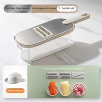 Handmatige keukenhulp voor fruit, vlees, knoflook, multifunctionele plastic groentesnijder, groentehakker, speciale gereedschappen